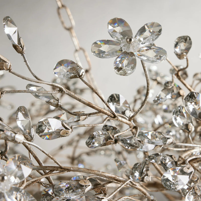 Fiore Crown Chandelier - 39/48/60 Inch Modern Crystal Ceiling Light Fixture for Dining Room, Living Room & Bedroom | Elegant Home Decor Lighting