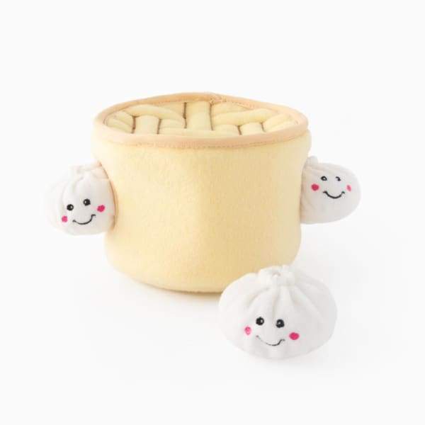 ZippyPaws Zippy Burrow Soup Dumplings Plush Dog Toy - Interactive Hide & Seek Puppy Toy for Small & Medium Dogs - Fun Chew Toy for Indoor & Outdoor Play
