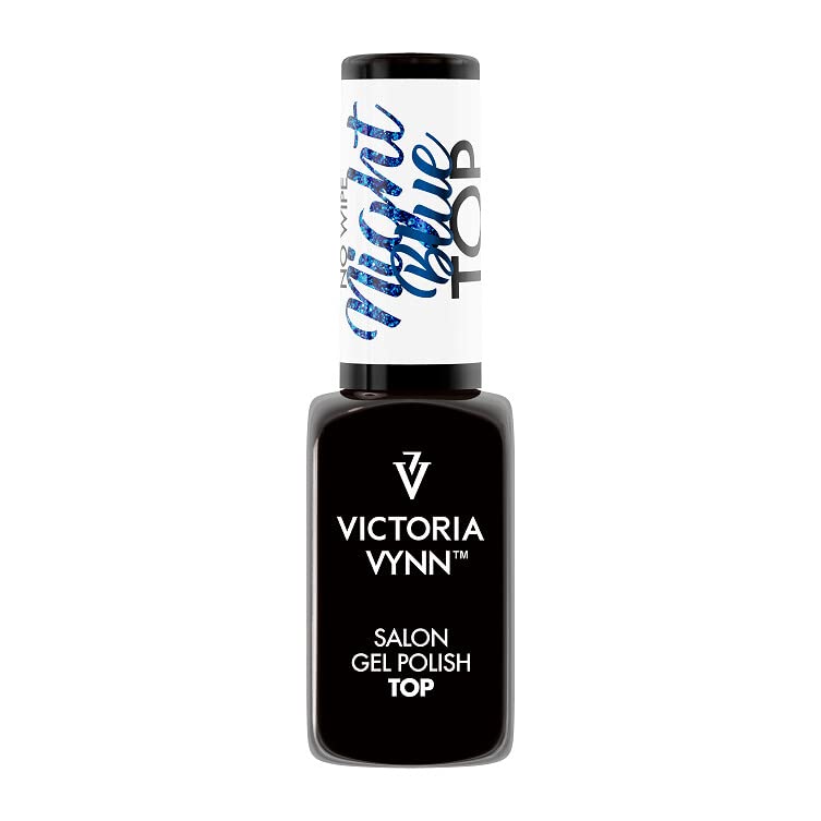 Victoria Vynn GEL POLISH Night Blue - No Wipe UV LED Gel Nail Polish Top Coat (8ml) - Long Lasting Shine for Manicures & Pedicures at Home or Salon