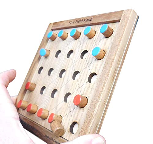 Five Field Kono Strategy Board Game - Premium Korean Two Player Wooden Board Game for Adults - Creative Crafthouse - Perfect for Family Game Nights & Strategy Enthusiasts