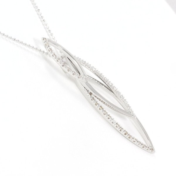 18K White Gold Brown Diamond Pendant Necklace for Women - Elegant Jewelry Gift for Anniversary, Wedding & Special Occasions