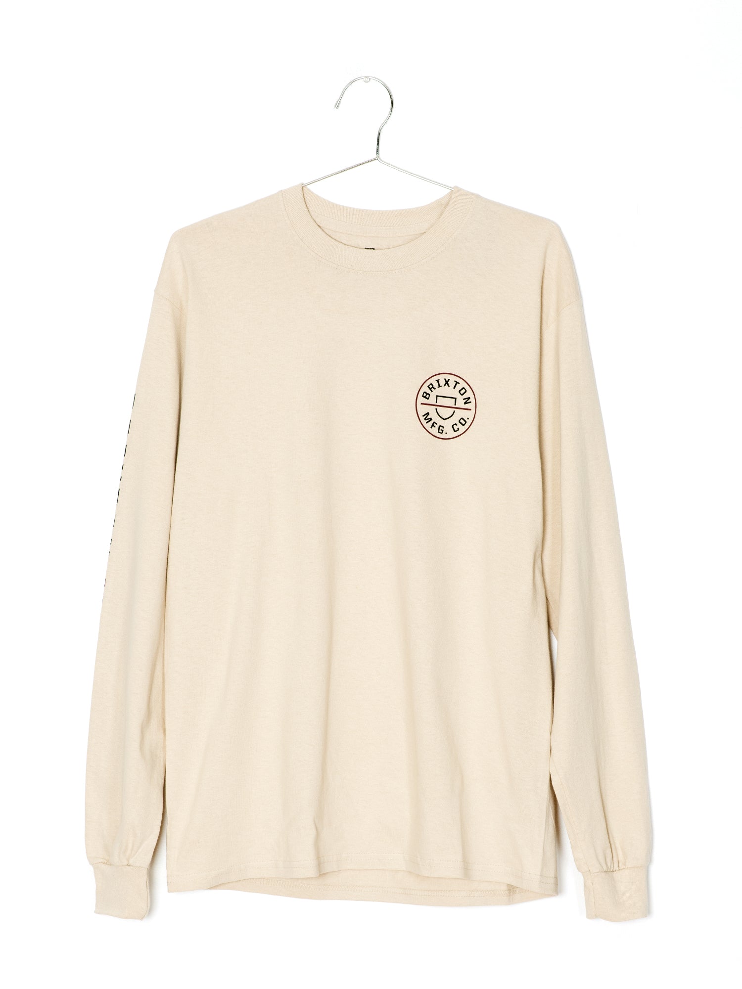 Brixton Crest Long Sleeve T-Shirt for Men - Soft Cotton Crewneck Tee - Casual & Streetwear Style - Perfect for Everyday Wear, Outdoors, and Urban Fashion