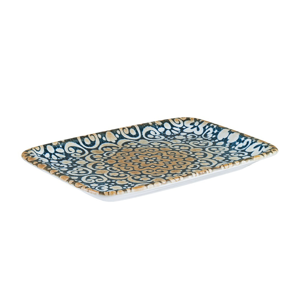Bonna Alhambra 9 x 6.5 Inch White Porcelain Rectangular Serving Platter - Elegant Appetizer Plate for Cheese, Desserts, and Party Snacks - Perfect for Dinner Parties, Weddings, and Holiday Entertaining