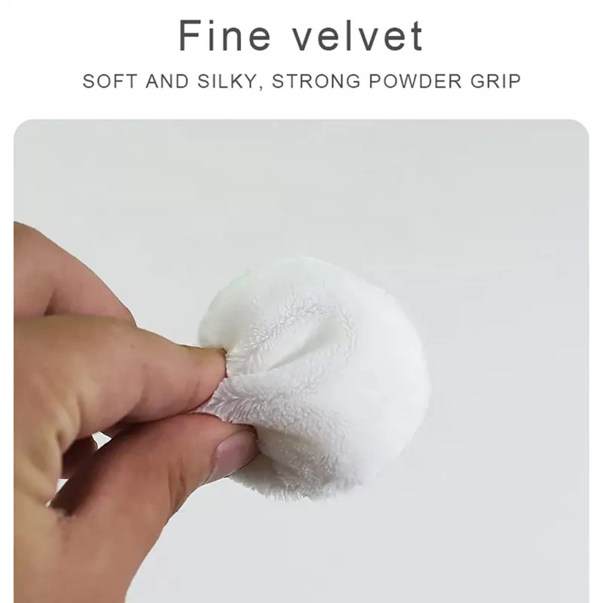 Velour Soft Round Loose Powder Puff - Washable Makeup Blending & Setting Puff for Face, Neck & Body - Smooth Foundation Application & Dusting - Perfect for Daily Makeup, Travel & Professional Use