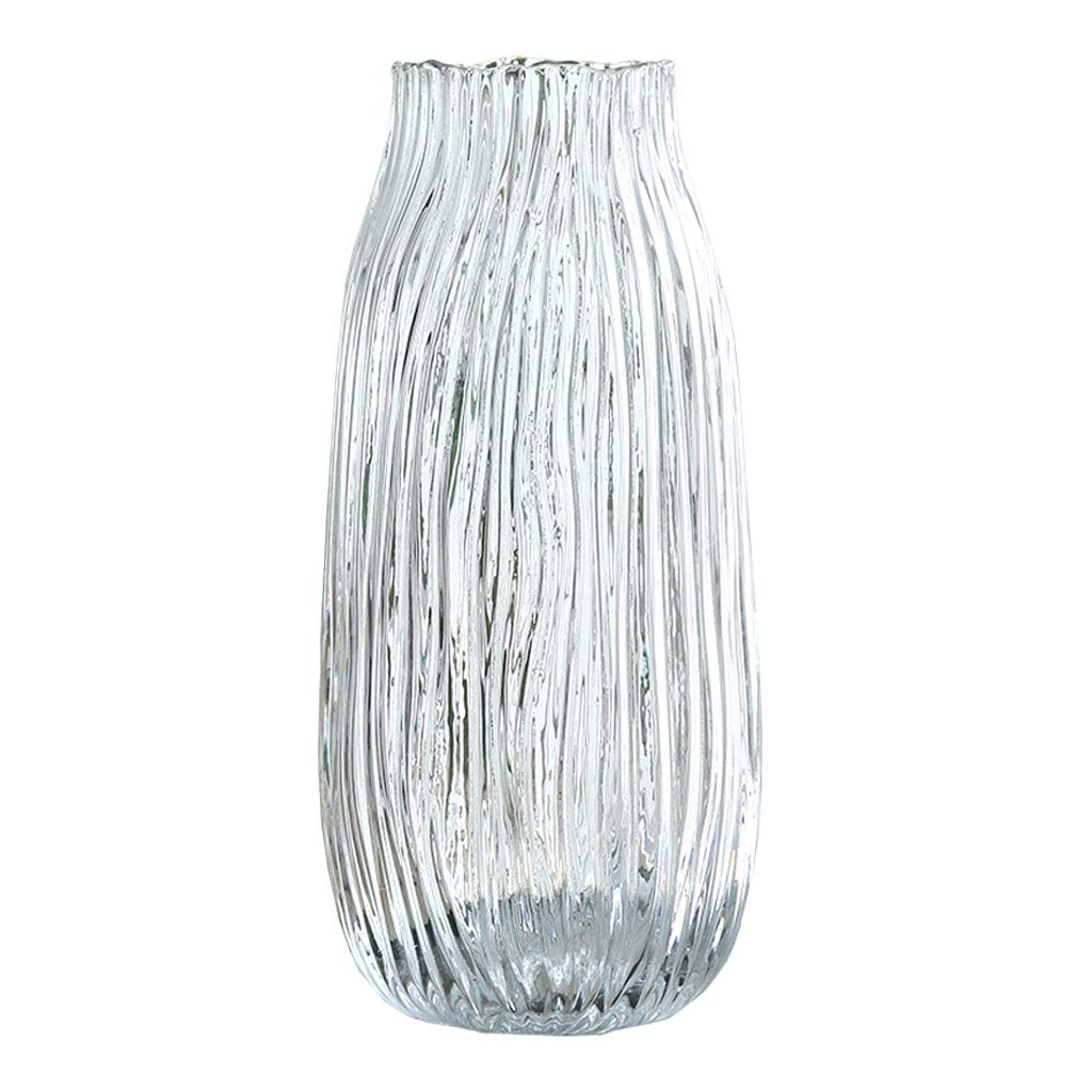 SHIJIE1701AA Smoke Gray Transparent Glass Flower Vase - Modern Home Decor for Living Room, Dining Table, Office Desk | Hydroponic Plant Vase, Small Floral Arrangement Centerpiece (Size F)