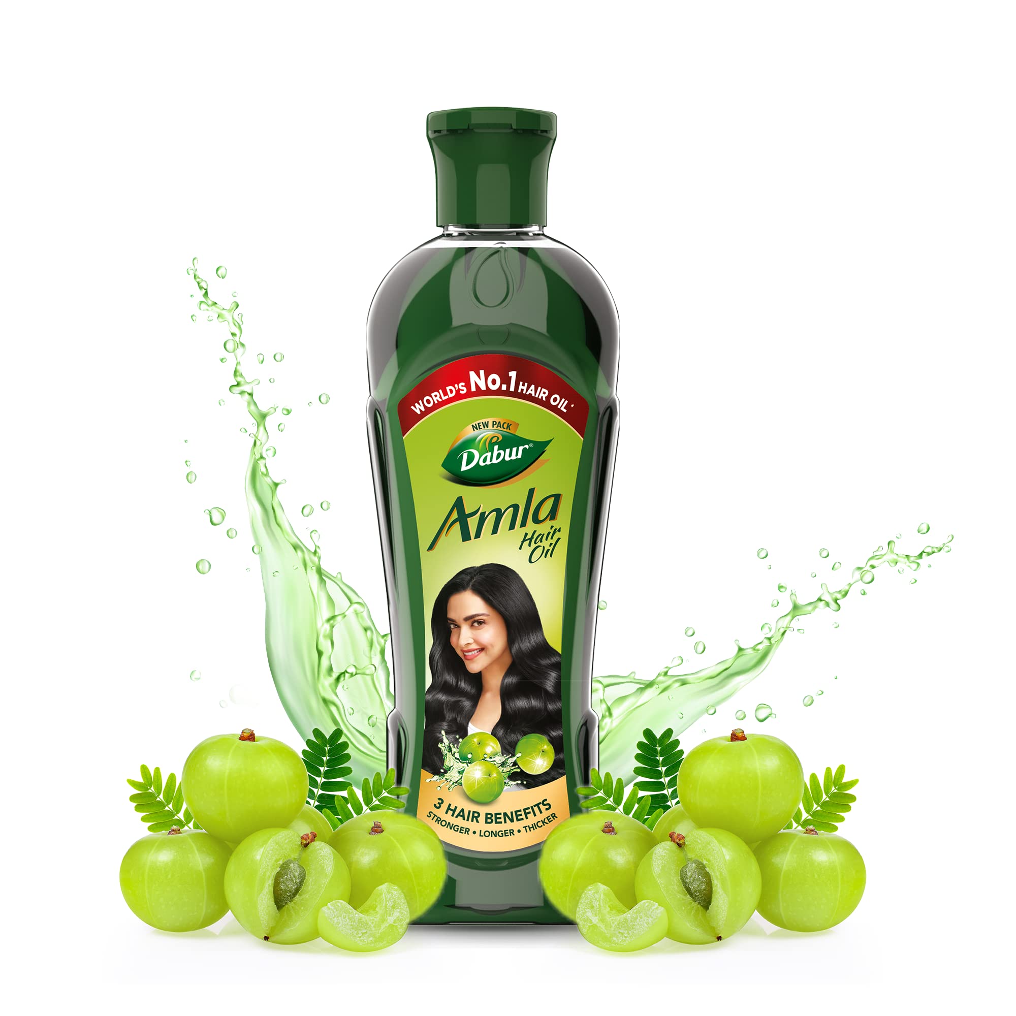 Dabur Amla Hair Oil - 180ml | Natural Hair Growth Treatment for Strong, Long & Thick Hair | Nourishes Scalp, Reduces Hair Fall | Ayurvedic Herbal Remedy for Healthy Hair | Perfect for Daily Hair Care & Scalp Massage at Home