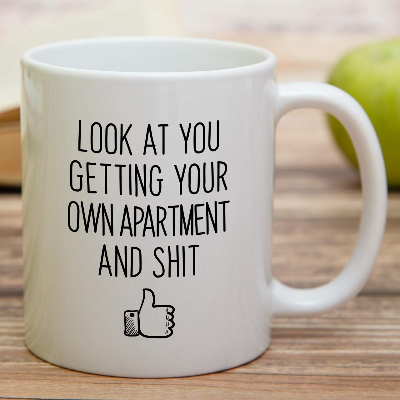 Retreez 11 Oz Funny Ceramic Coffee Mug - 'Look At You Getting Your Own Apartment' Sarcastic Housewarming Gift for Friends, Coworkers, Family (Dad, Mom, Sister, Brother) - Perfect for New Home Celebrations, Office Humor & Birthday Presents