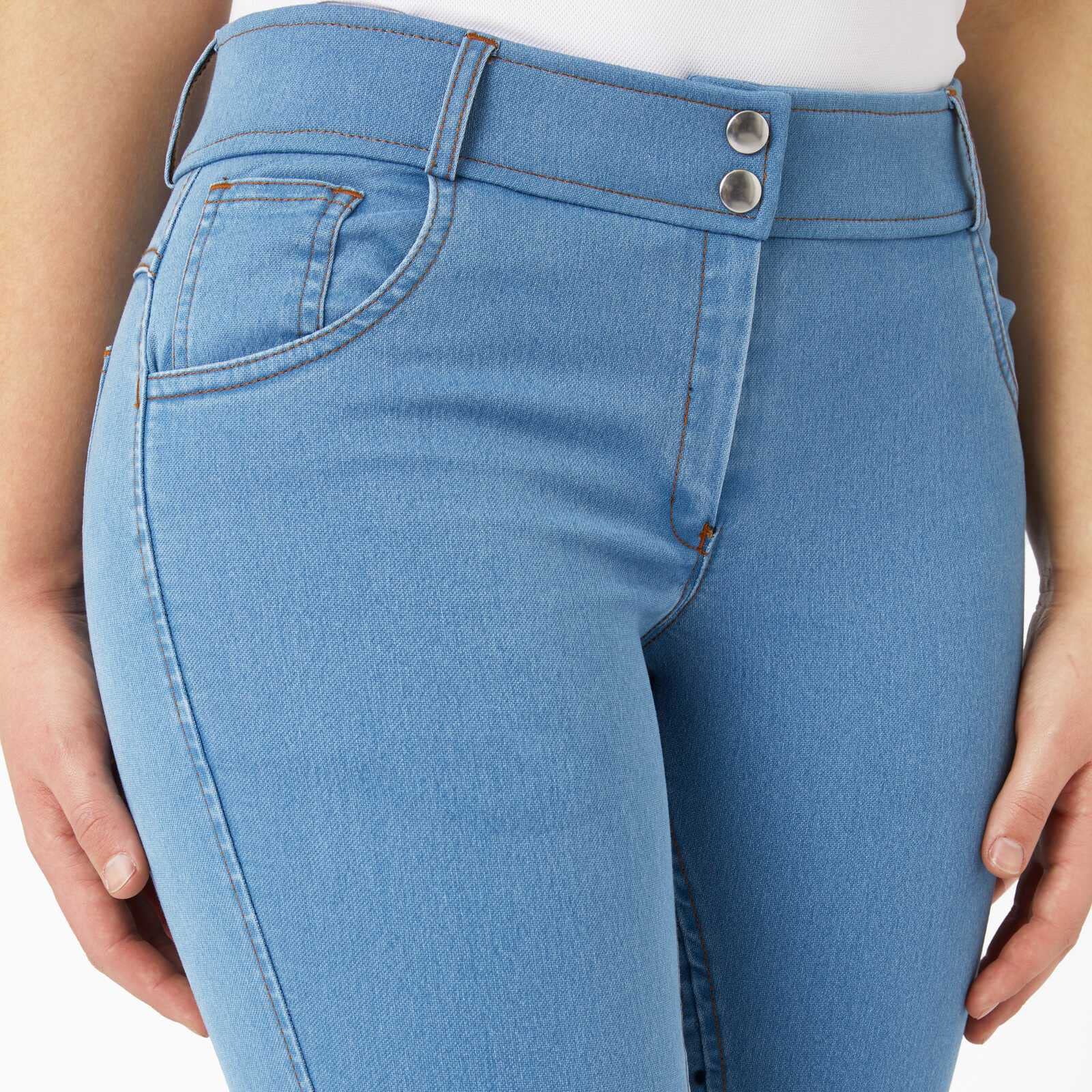 HORZE Women's Denim Full Seat Breeches - Equestrian Riding Pants for Horseback Riding & Show Jumping
