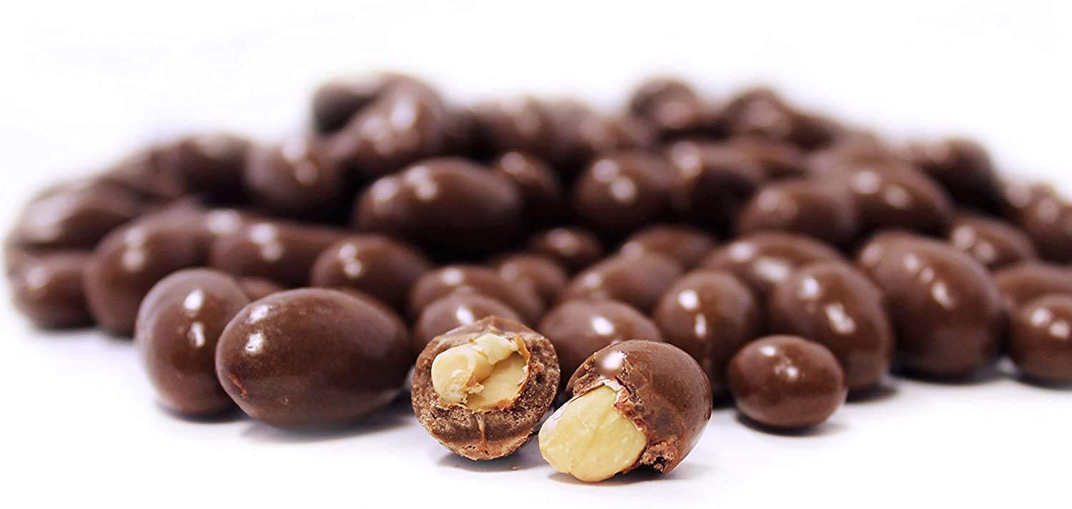 Premium Gourmet Milk Chocolate Covered Peanuts - 1 LB Bulk Bag - Delicious Dairy Dark Chocolate Coated Nuts for Gifts, Parties & Snacking | Its Delish Brand