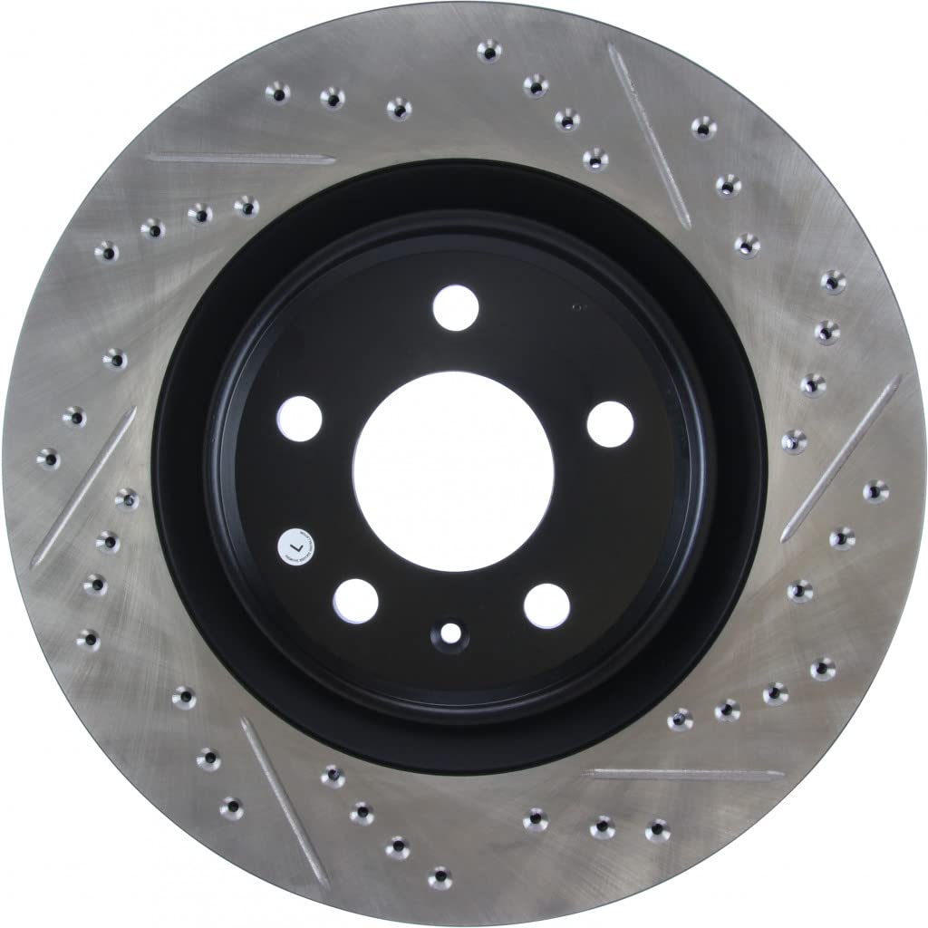 StopTech Slotted & Drilled Sport Brake Rotor for Audi A8 Quattro 2013-2018 | 127.33137L | High-Performance Braking for Track & Street Driving