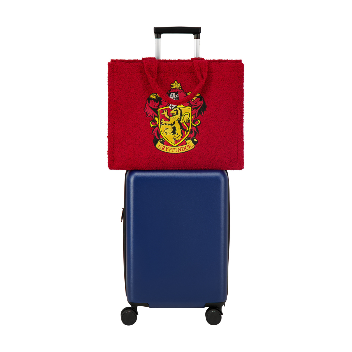 Harry Potter Gryffindor Crest Tote Bag with Trolley Strap - Stylish Hogwarts House Themed Shopping Bag for Fans, Travel & Grocery Shopping