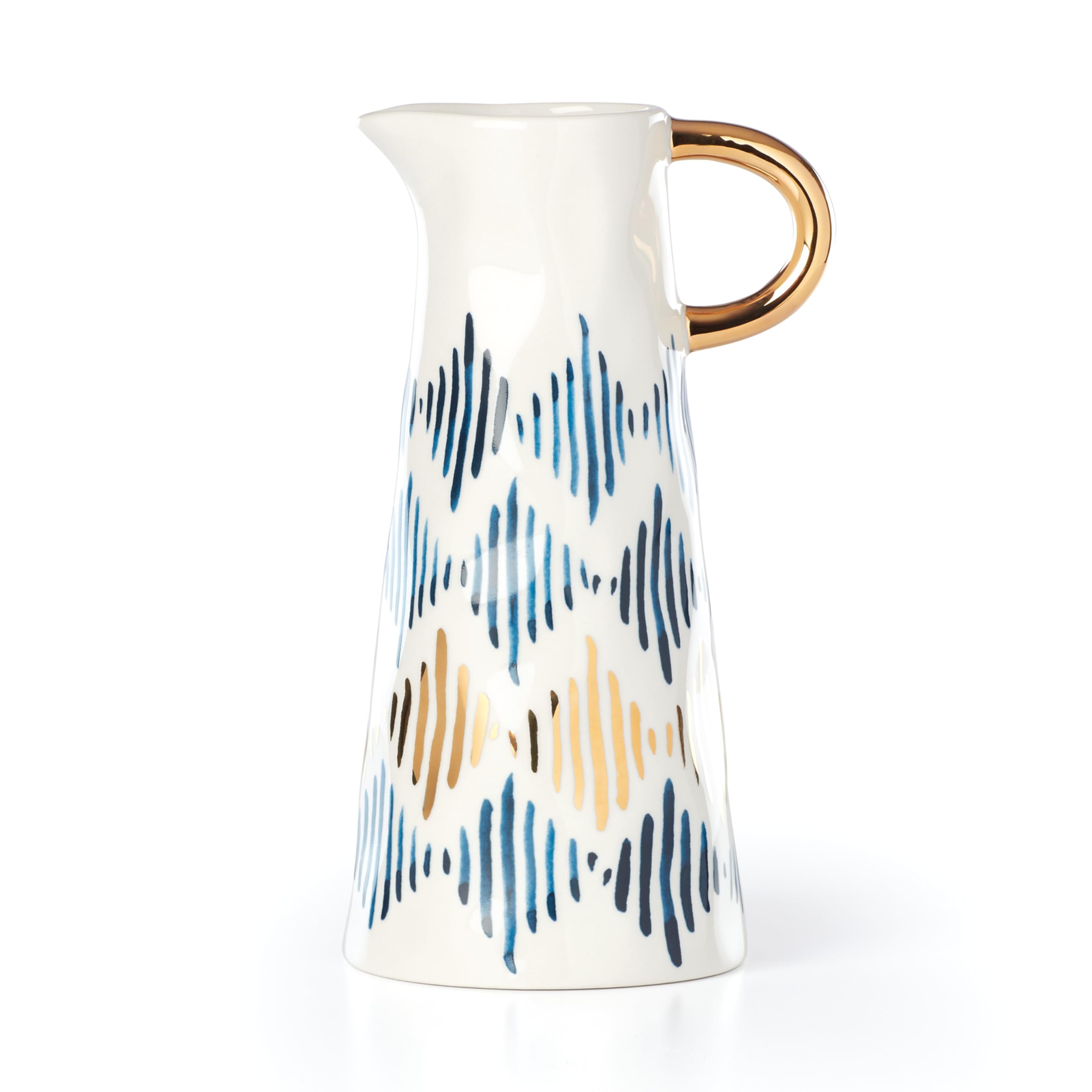 Lenox Blue Bay Medium Pitcher 2.03 Qt - Elegant Glass Pitcher for Iced Tea, Lemonade & Water - Perfect for Entertaining, Parties & Home Decor