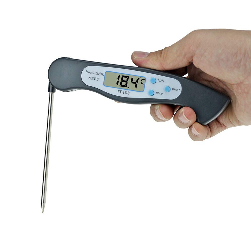 Digital Meat Thermometer for BBQ, Cooking & Milk - Waterproof Food Thermometer for Kitchen Use