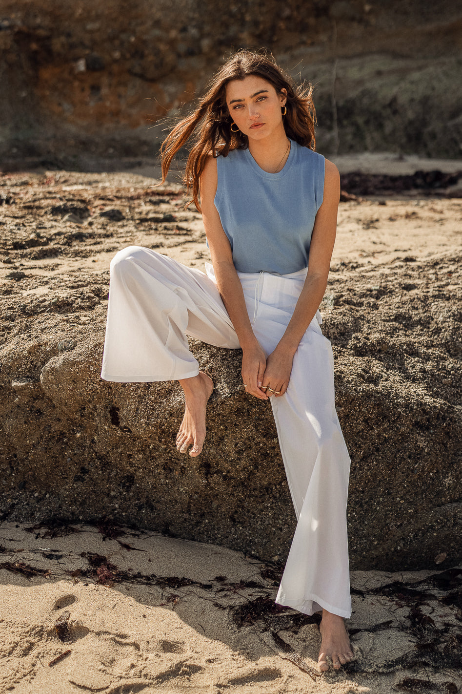 Dream Nylon Pants for Women - White Comfortable Stretchy Trousers | Perfect for Yoga, Travel & Casual Wear | Final Sale