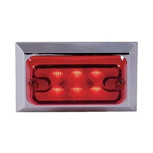 LED Red Surf Rectangular Clearance Light - 3-3/4 Inch Length - Perfect for Truck, Trailer, Boat & Off-Road Vehicle Safety Lighting
