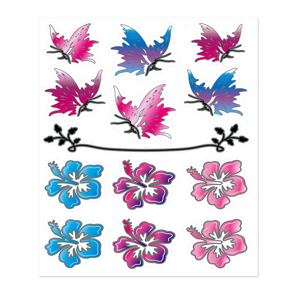 Quattroerre 1229 DIY Letter Stickers Kit - Floral Alphabet Decals for Scrapbooking, Journaling, Card Making & Home Decor - Self-Adhesive Vinyl Stickers for Crafts, Planners, and DIY Projects