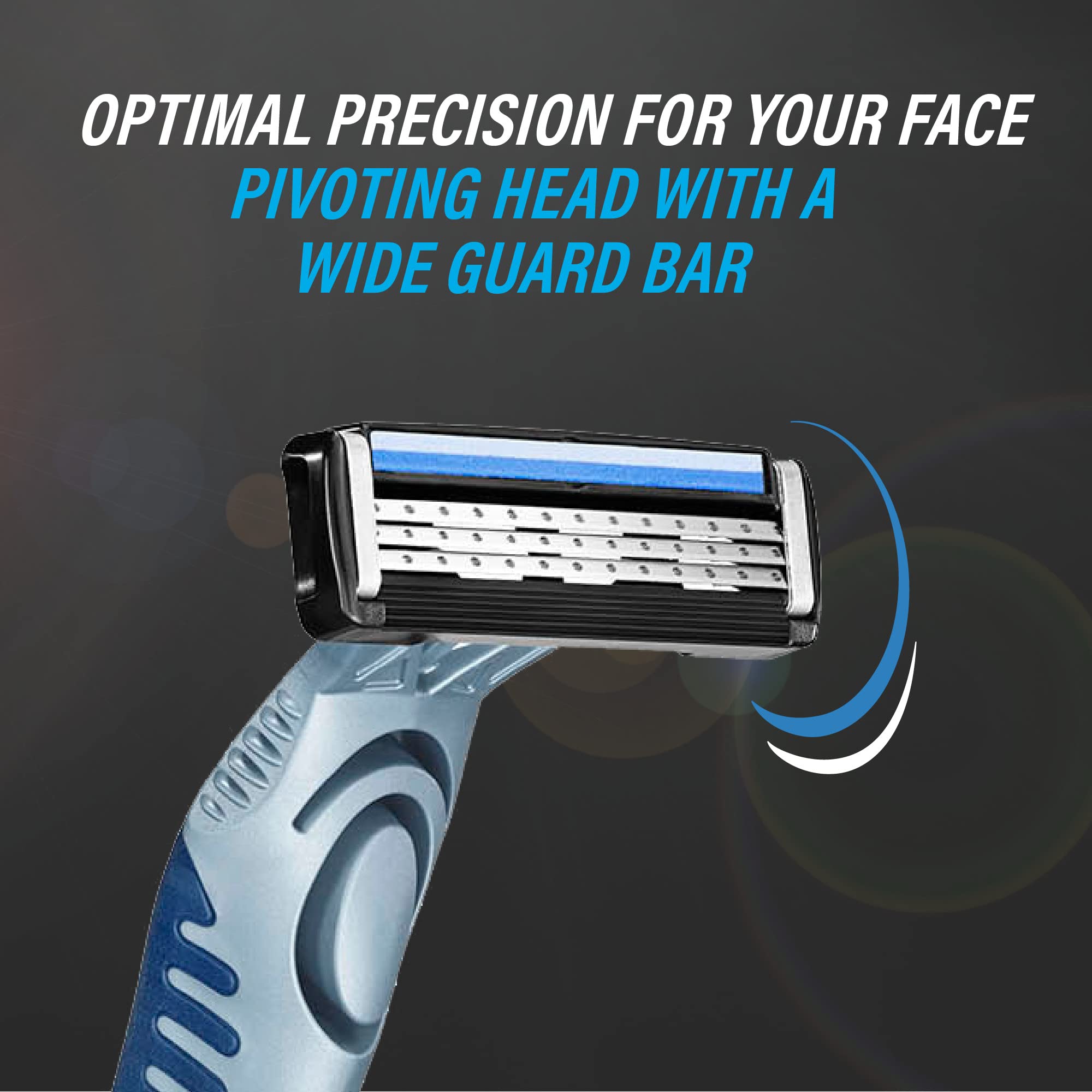BIC Flex 3 Triple Blade Razor for Men - 4 Pack | Flexible Moving Heads for Close & Smooth Shave | Perfect for Travel, Gym & Daily Grooming Routine