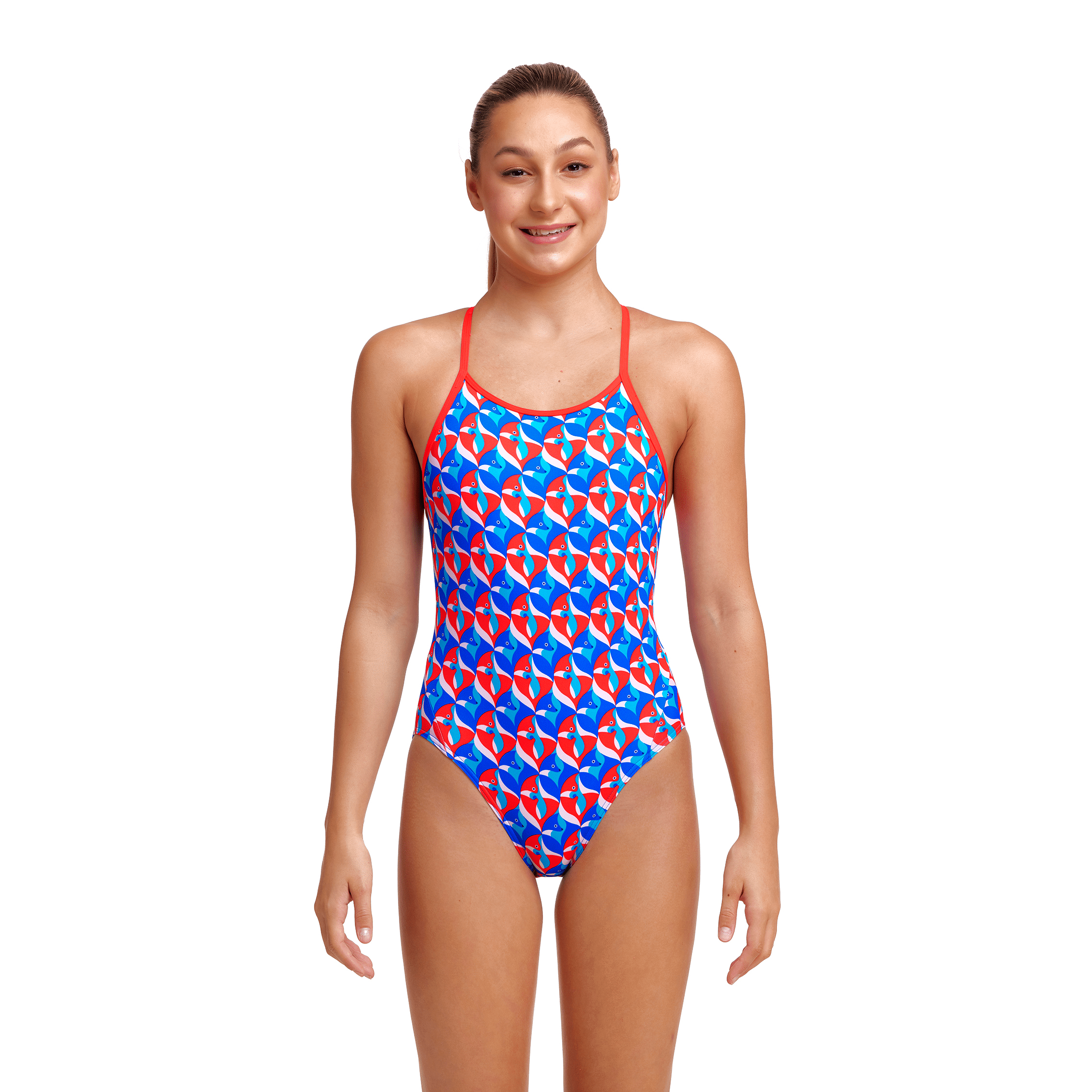 Funkita Out Foxed Diamond Back One Piece Swimsuit for Girls - Stylish & Comfortable Swimwear for Beach, Pool & Water Sports