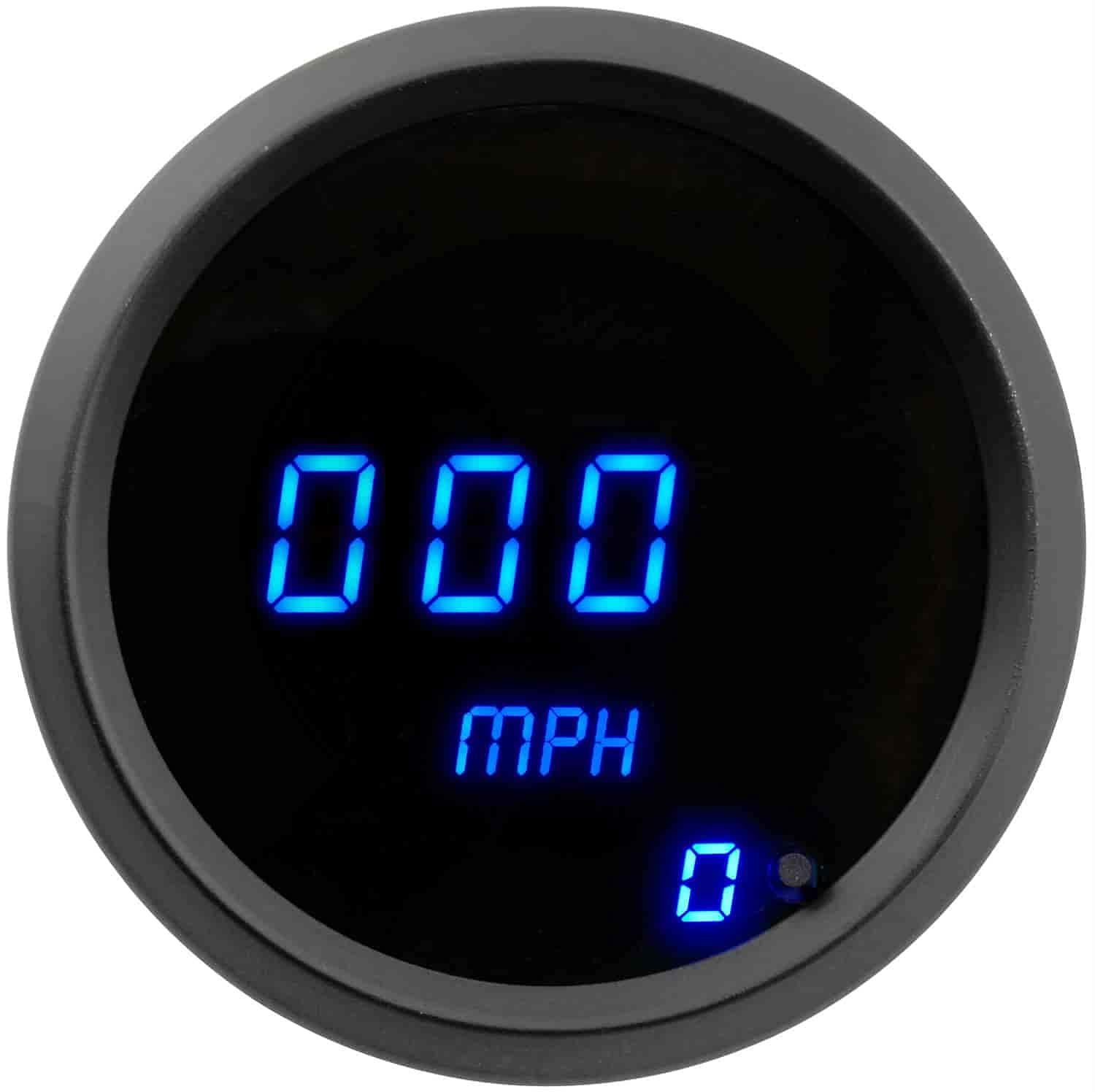 JEGS 41283 Digital LED Speedometer - Black Face with Blue Numbers & Bar Graph for Cars, Trucks, and Racing Vehicles