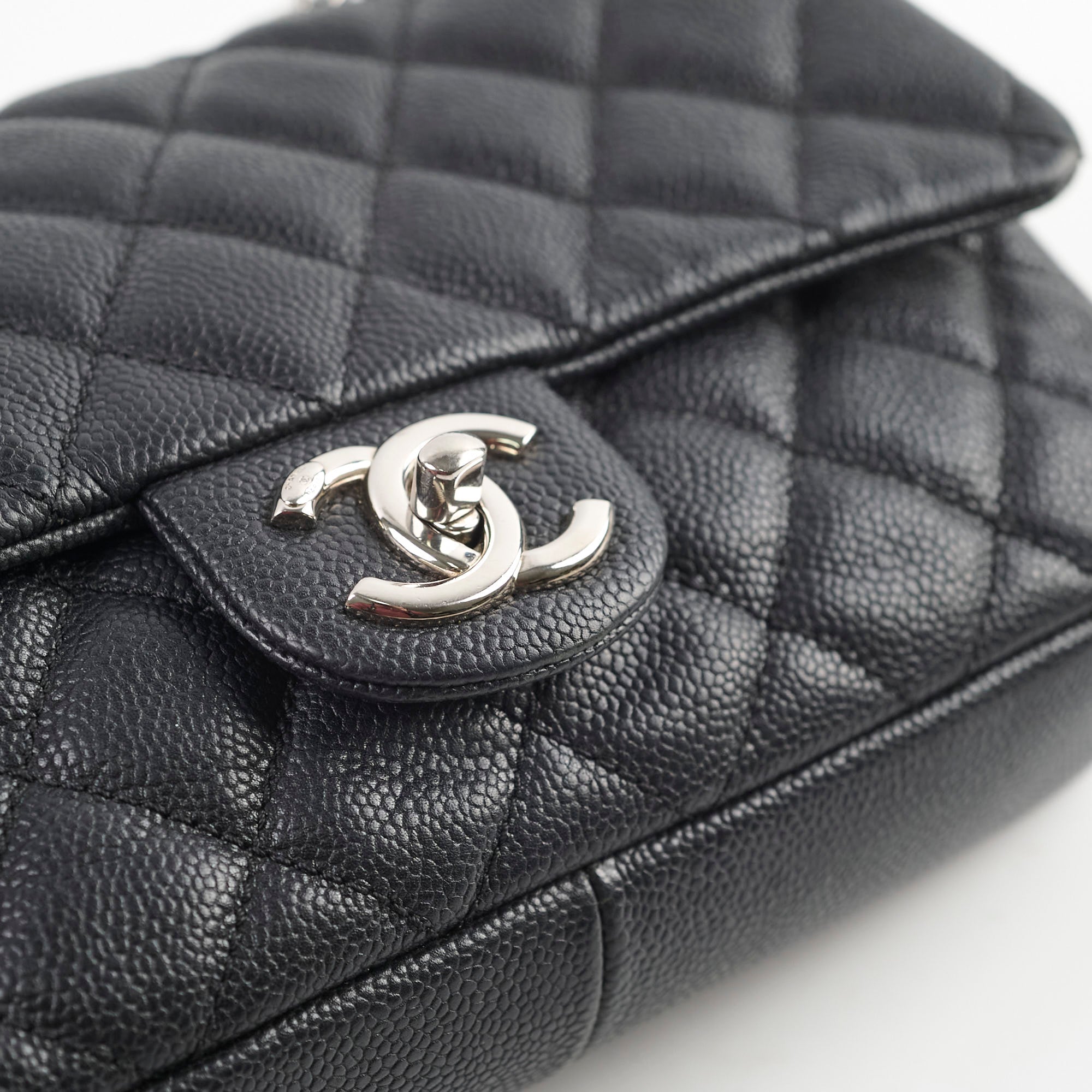 Chanel Classic Flap Bag Black Caviar Leather - Luxury Designer Handbag for Women, Perfect for Parties, Work & Everyday Use