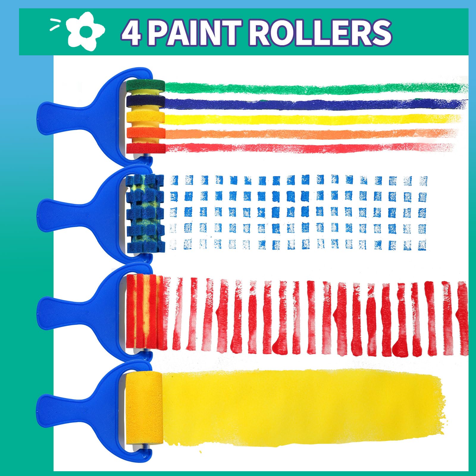 **39pcs Kids Sponge Paint Brushes & Stamps - Toddler Art Craft Drawing Tools for Early Learning | Foam Painting Sponges for DIY, Classroom & Home Activities**