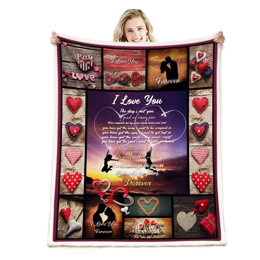 Soft & Cozy Throw Blanket - Perfect Romantic Gift for Wife, Girlfriend, Anniversary, Christmas, Birthday & Valentine's Day - Ideal for Cuddling, Movie Nights & Home Decor