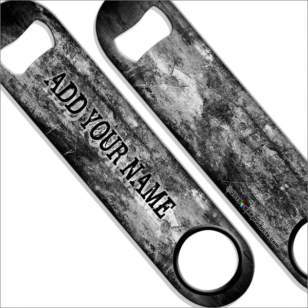 Custom Name Engraved SPEED Bottle Opener - Vintage Grunge Style - Multiple Color Choices - Perfect for Parties, Bars, and Outdoor Events