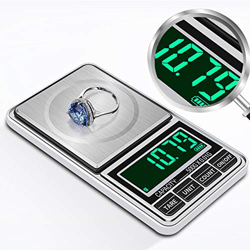 Precision Digital Pocket Scale 100g x 0.01g - Portable Mini Gram Scale with Backlit LCD Display & Storage Pouch - Lightweight Multifunctional Jewelry Scale for Cooking, Baking, Jewelry & Postal Weighing (Grey)