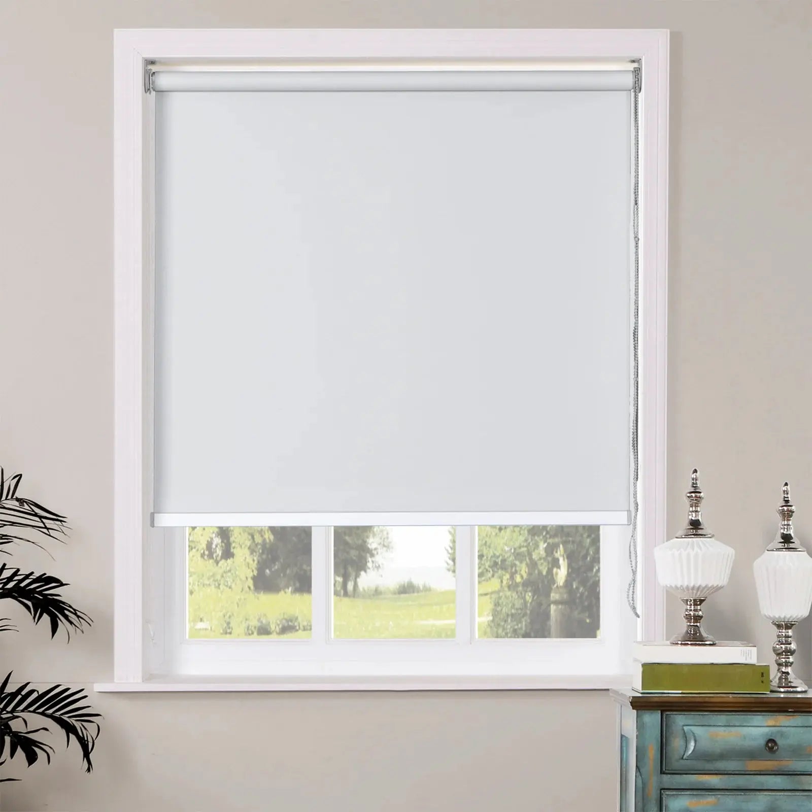 Owen Blackout Loop Control Fabric Roller Shade - Light Blocking Window Treatment for Bedroom & Home Office (36