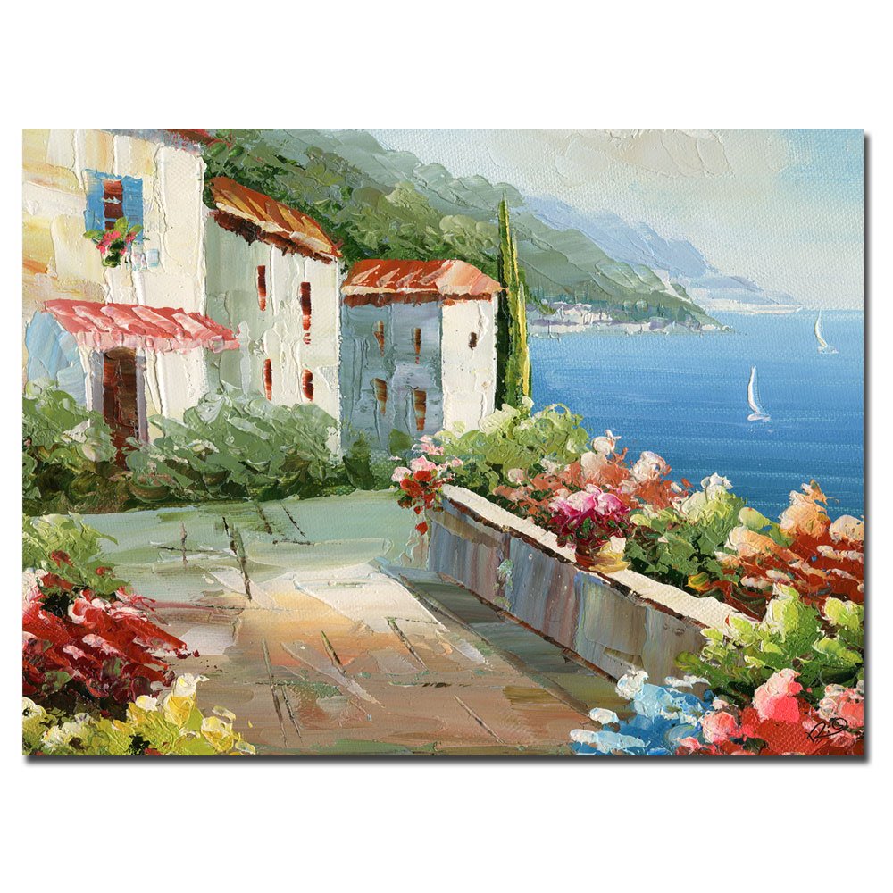 Trademark Fine Art Rio Mediterranean View Canvas Wall Art - Stunning Coastal Decor for Living Room, Bedroom & Office