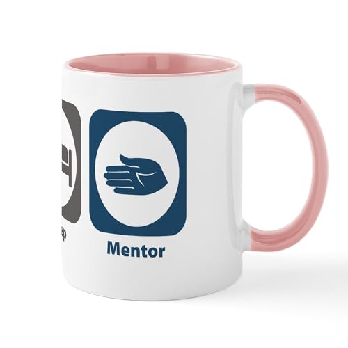White/Pink Inside - Eat Sleep Mentor Mug
