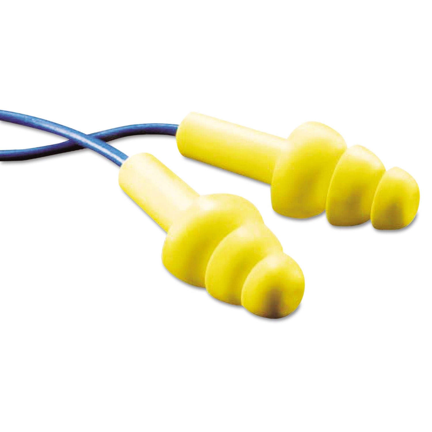 3M™ E A R UltraFit Metal Detectable Reusable Earplugs with Cord - 25dB NRR Noise Reduction, Blue/Yellow (100 Pairs) - Ideal for Construction, Manufacturing & Industrial Workplaces
