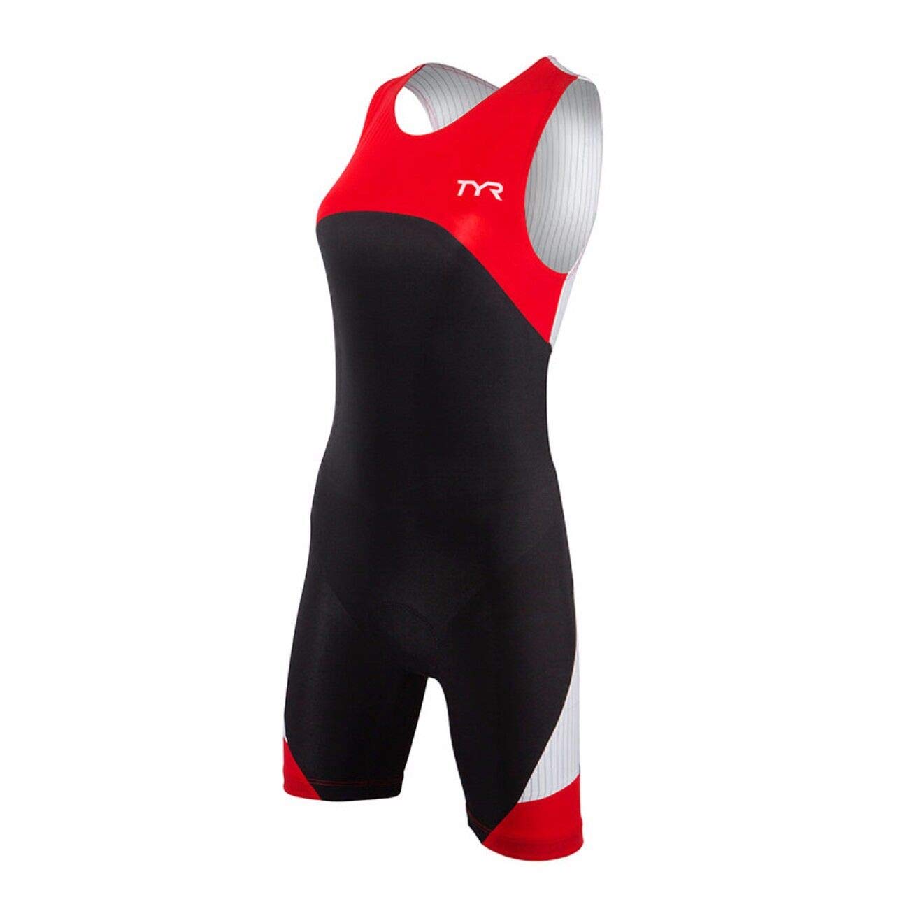 TYR Sport Women's Carbon Zipper Back Short John Swim Skin Suit with Pad - High-Performance Training & Racing Swimwear for Competitive Swimmers
