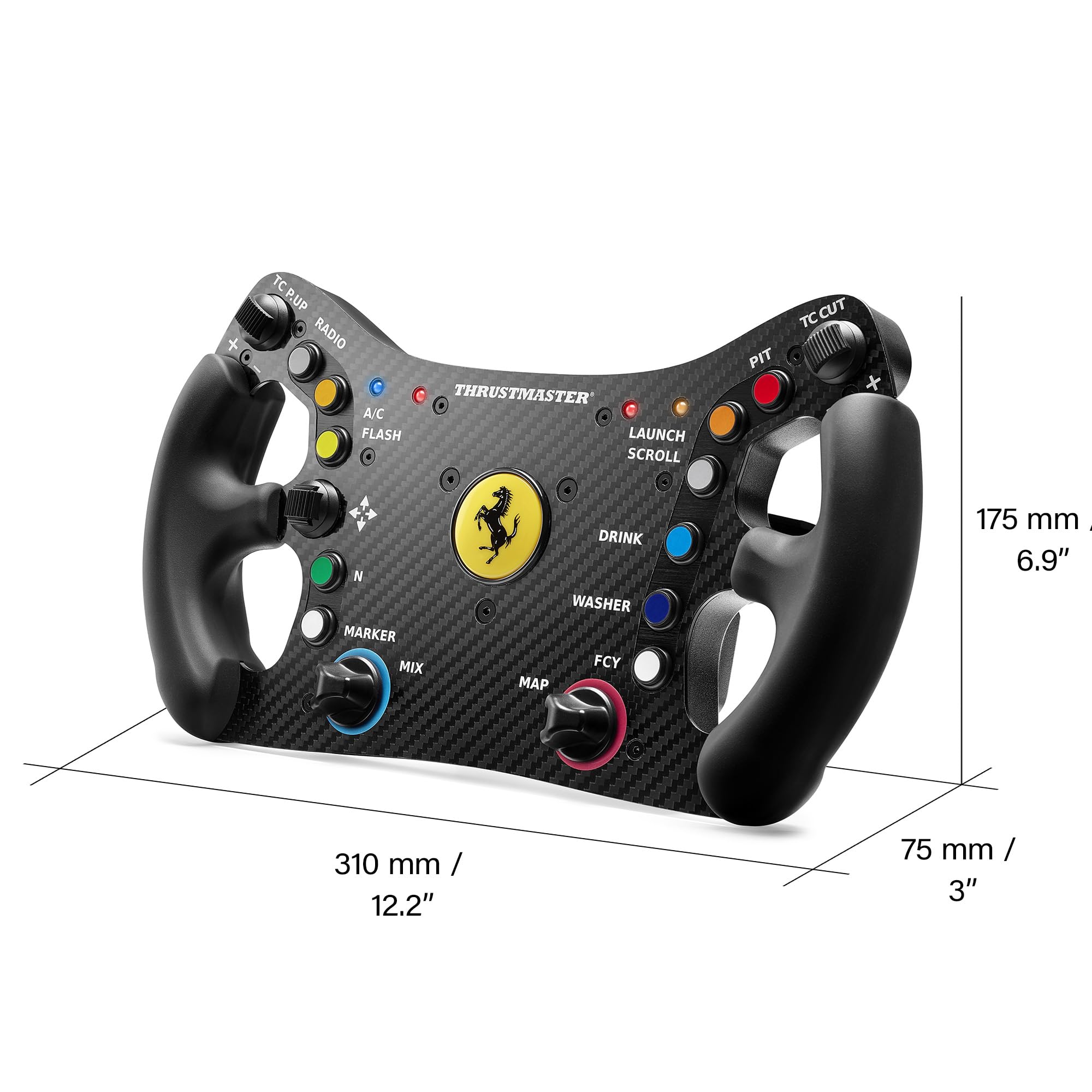 Thrustmaster Ferrari 488 GT3 Racing Wheel Add-On - Compatible with PS5, PS4, Xbox Series X/S, One & PC | Premium Sim Racing Steering Wheel for Gran Turismo, Forza & Assetto Corsa