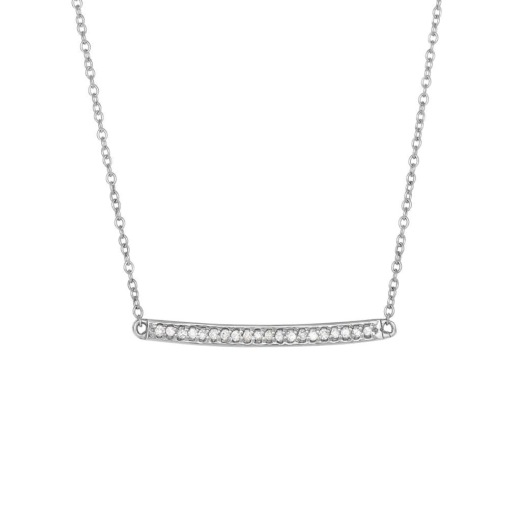 14K Gold .12ct Diamond Bar Necklace - Elegant Minimalist Pendant for Women | Perfect for Everyday Wear, Date Nights & Special Occasions