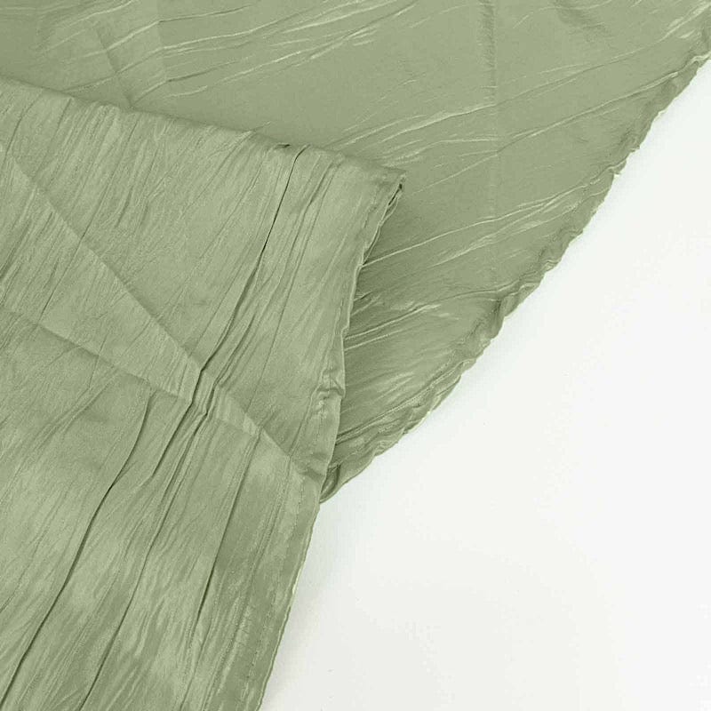 12-Pack 108-Inch Metallic Accordion Crinkled Taffeta Table Runner for Wedding, Party, Holiday & Home Decor - Elegant Dining Table Decorations