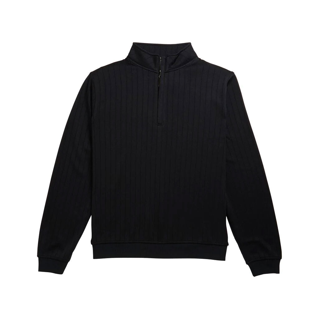 FootJoy Drop Needle Half Zip Black Men's Golf Pullover - Lightweight & Breathable Performance Golf Sweater for Men - Perfect for Golf Courses & Casual Wear