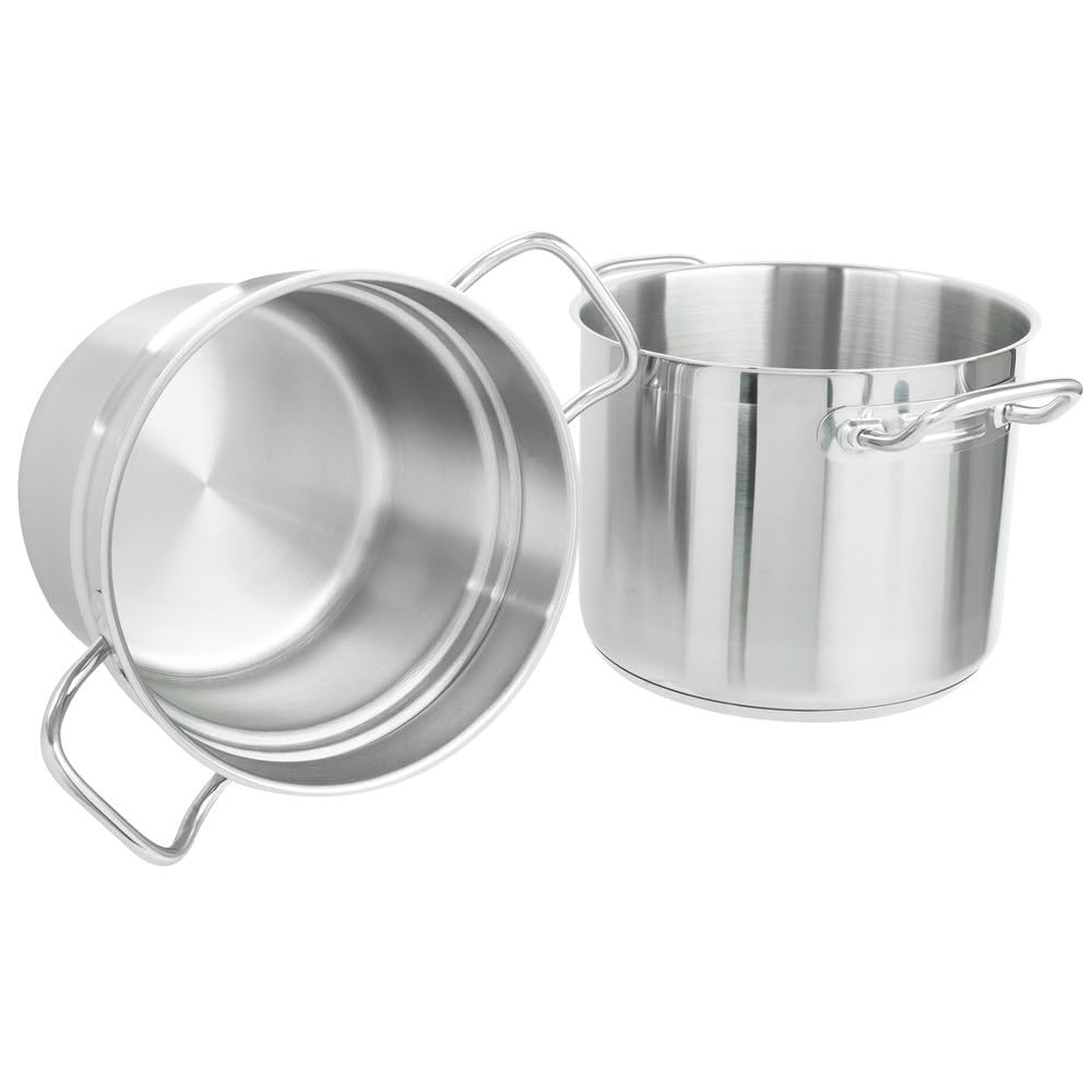 Soro Essentials 8 Quart Stainless Steel Double Boiler with Lid - Professional Melting Pot for Chocolate, Cheese, Butter & Caramel - Perfect for Fondue, Candy Making, Dessert Sauces in Home Kitchens & Restaurants - Ideal for Baking, Cooking & Entertaining