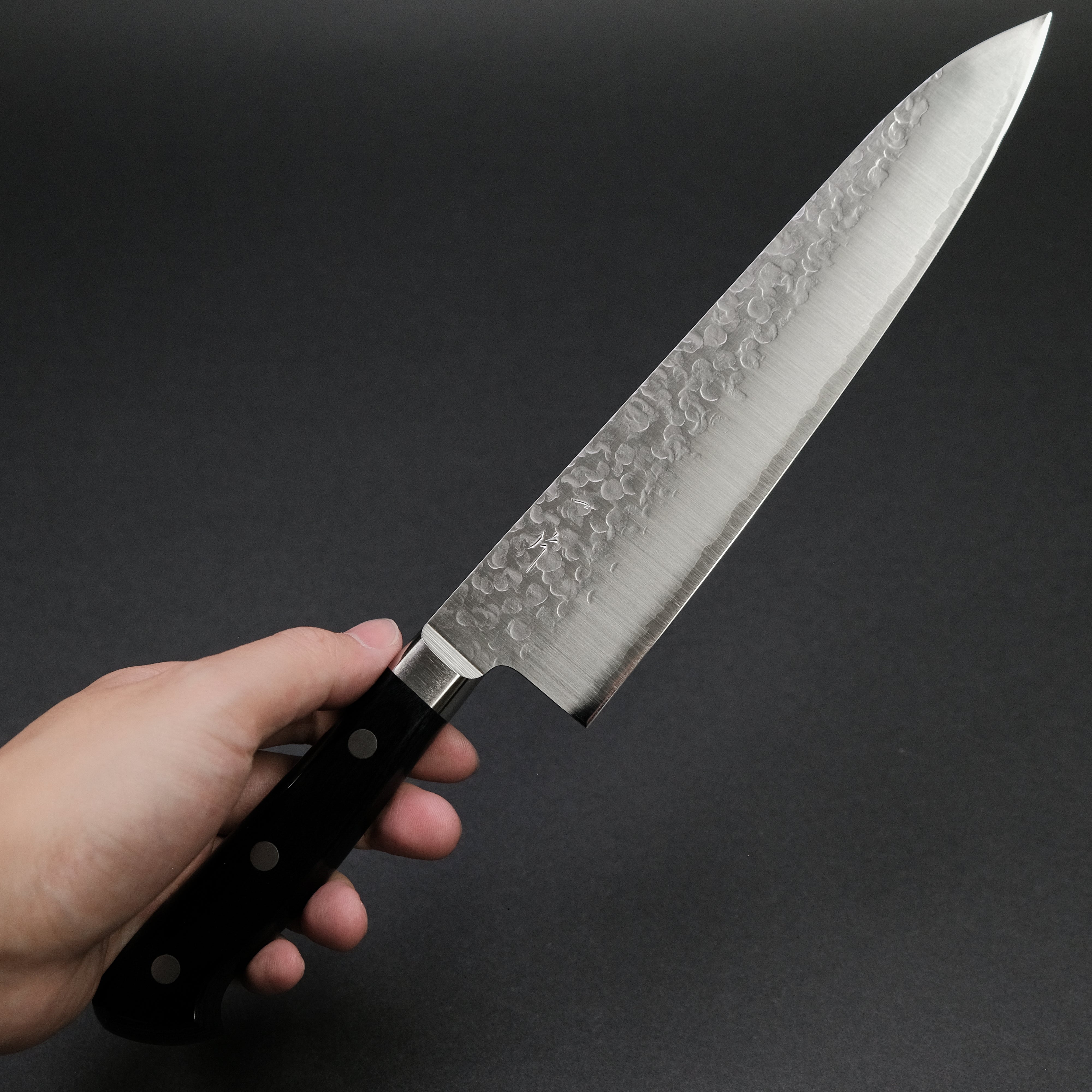 Hitohira T10 Tsuchime Gyuto 210mm Japanese Chef Knife with Pakka Wood Handle - Perfect for Sushi, Meat Cutting & Professional Kitchen Use