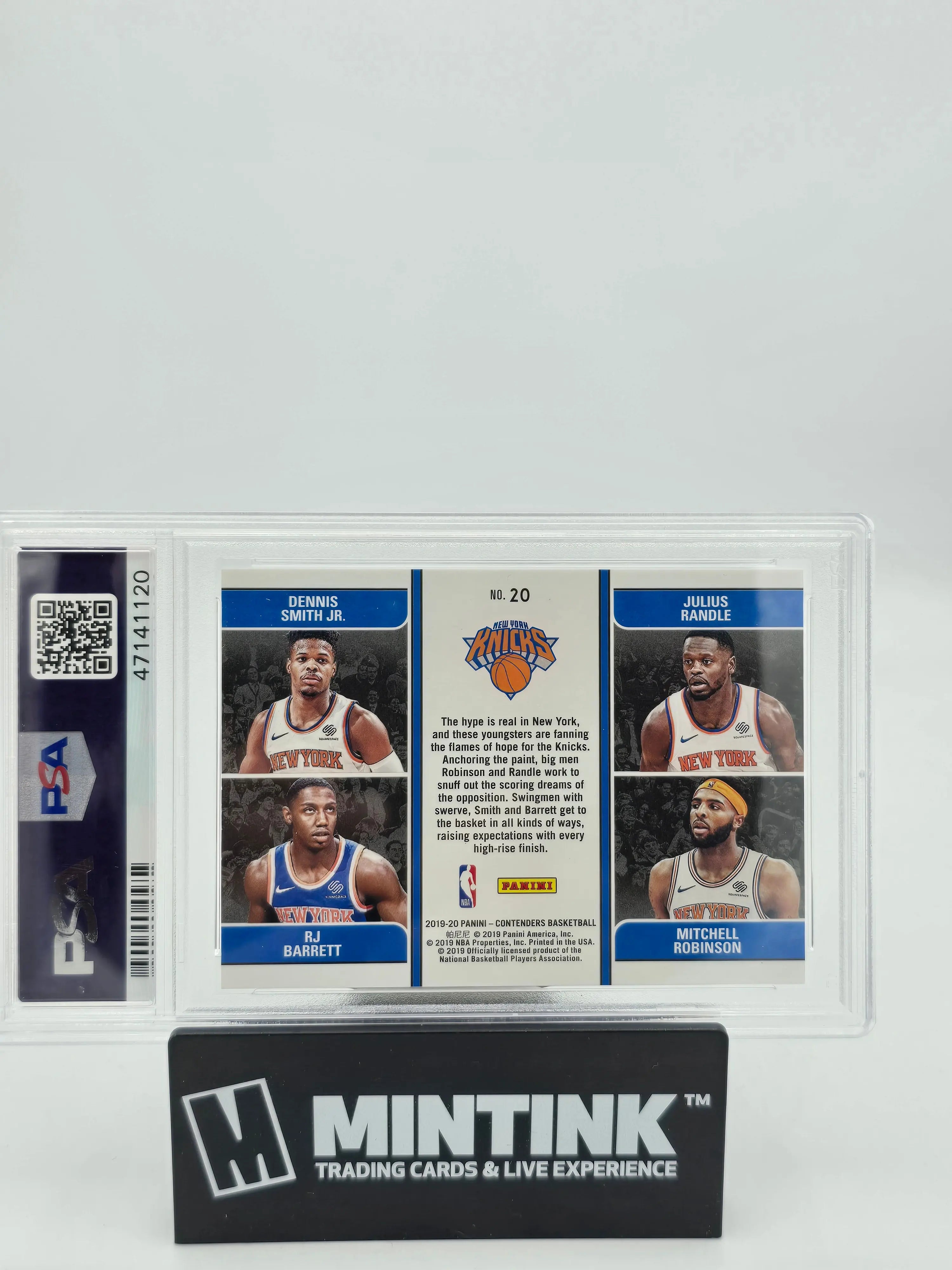 2019 Panini Contenders Basketball Team Quads Autograph Card - RJ Barrett, Isaiah Randle, Robinson - PSA 10 Gem Mint 1/1 - Perfect for Collectors & NBA Memorabilia Fans