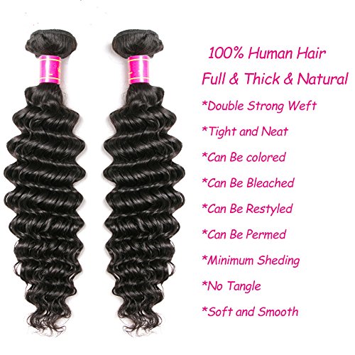8A Mongolian Virgin Remy Human Hair Bundles 3pcs/lot 300g - Deep Wave Curly Weave Natural Color 26