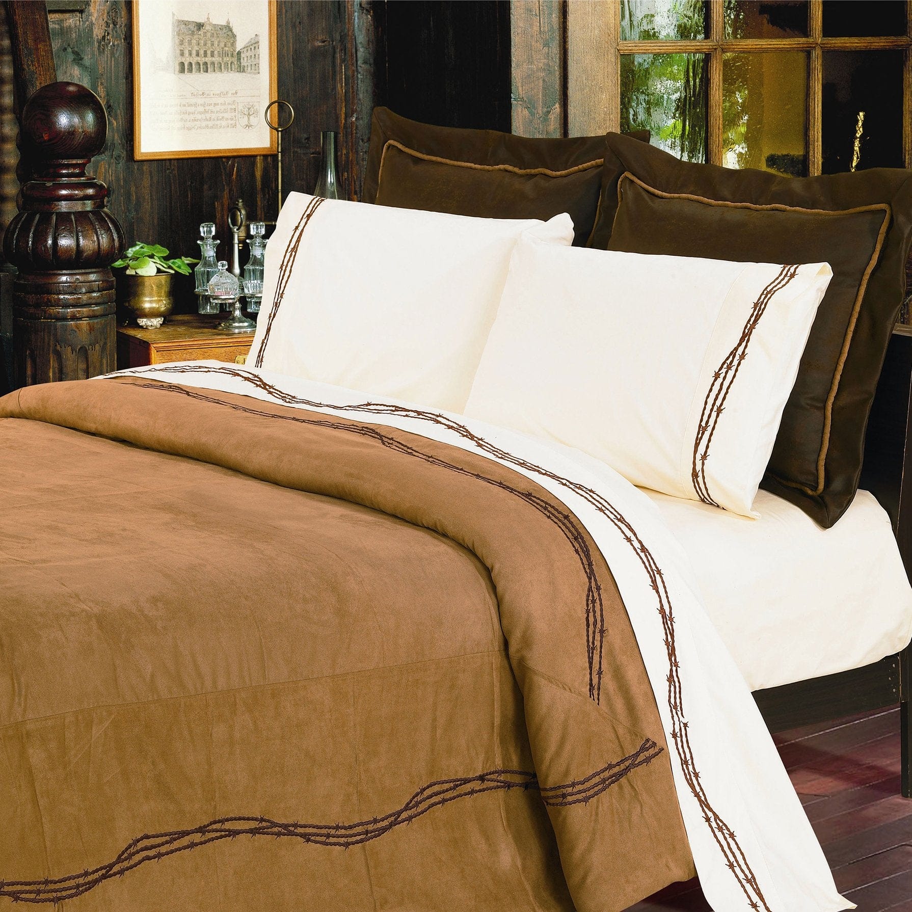 Barbwire Comforter Set - Soft & Stylish Bedding for Modern Bedrooms - Perfect for Home Decor, Guest Rooms & Cozy Nights