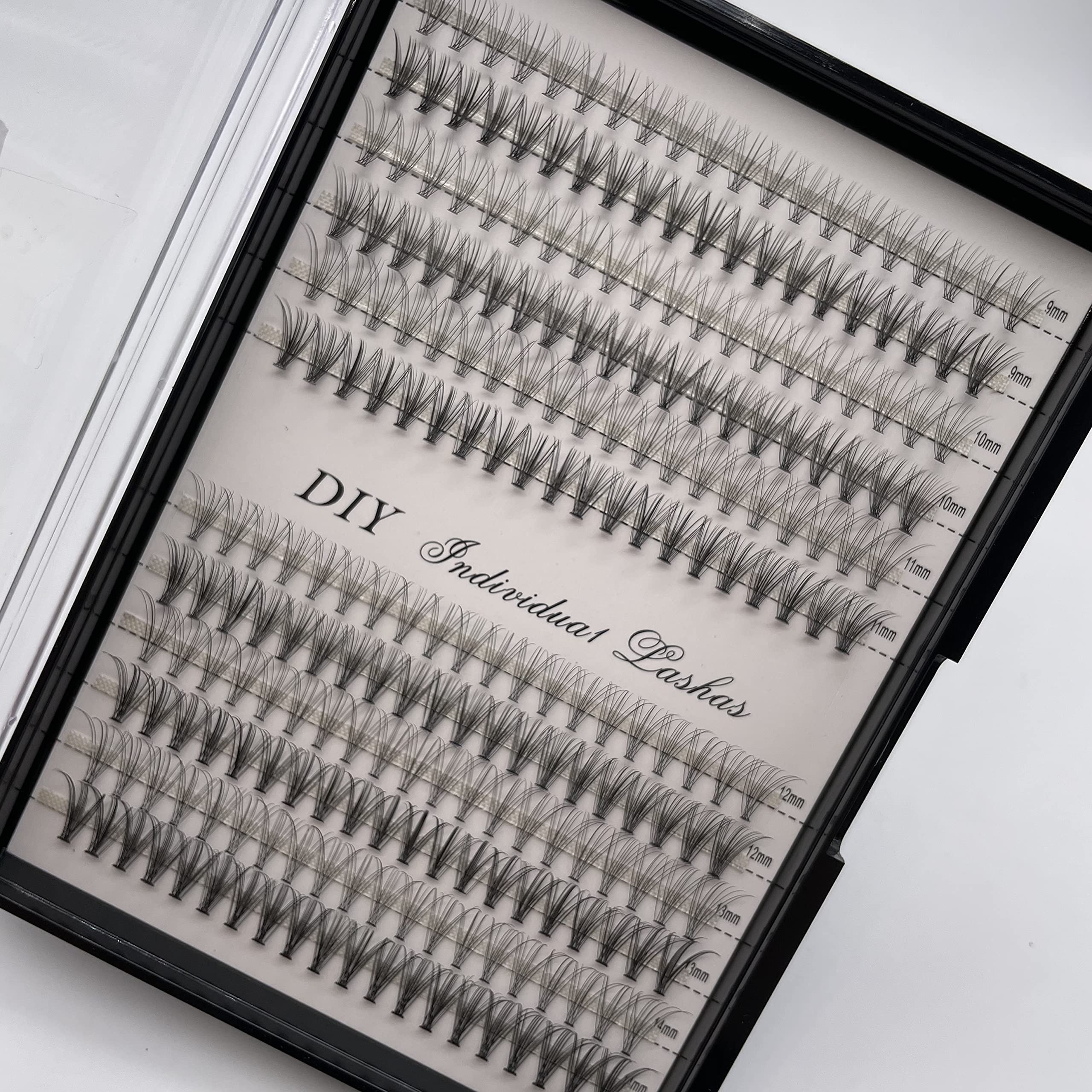 Premium 240pcs Faux Mink Cluster Eyelash Extensions - 9-14mm Length, D Curl, 12 Roots per Cluster (0.07mm Thickness) | Natural Look Individual Lashes for Volume & Length | Perfect for Weddings, Parties & Daily Wear