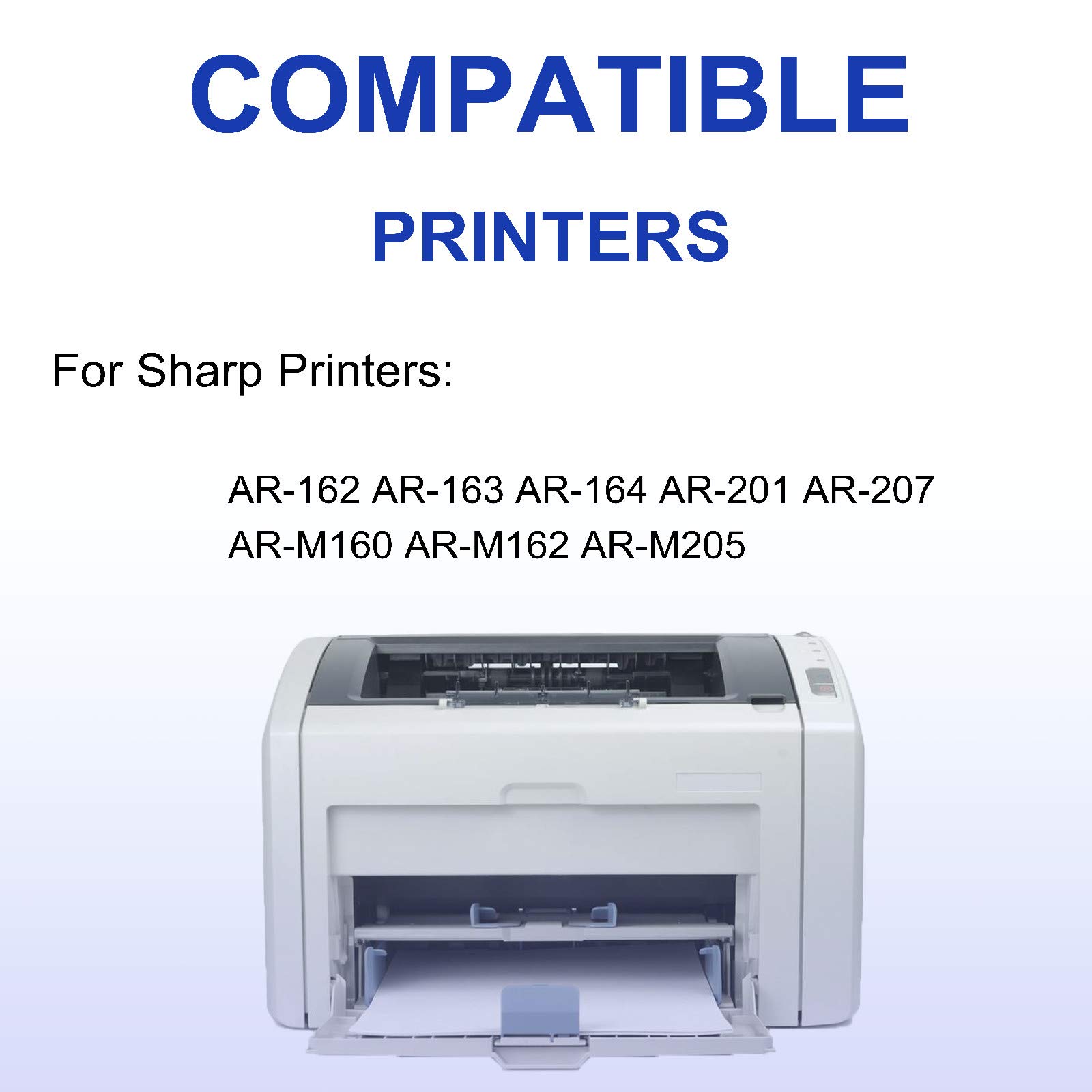 10-Pack Black High-Yield Compatible Toner Cartridge for Sharp AR-202NT/AR-162/AR-163/AR-164/AR-201/AR-207/AR-M160/AR-M162/AR-M205 Printers - Perfect for Office & Home Laser Printing Needs