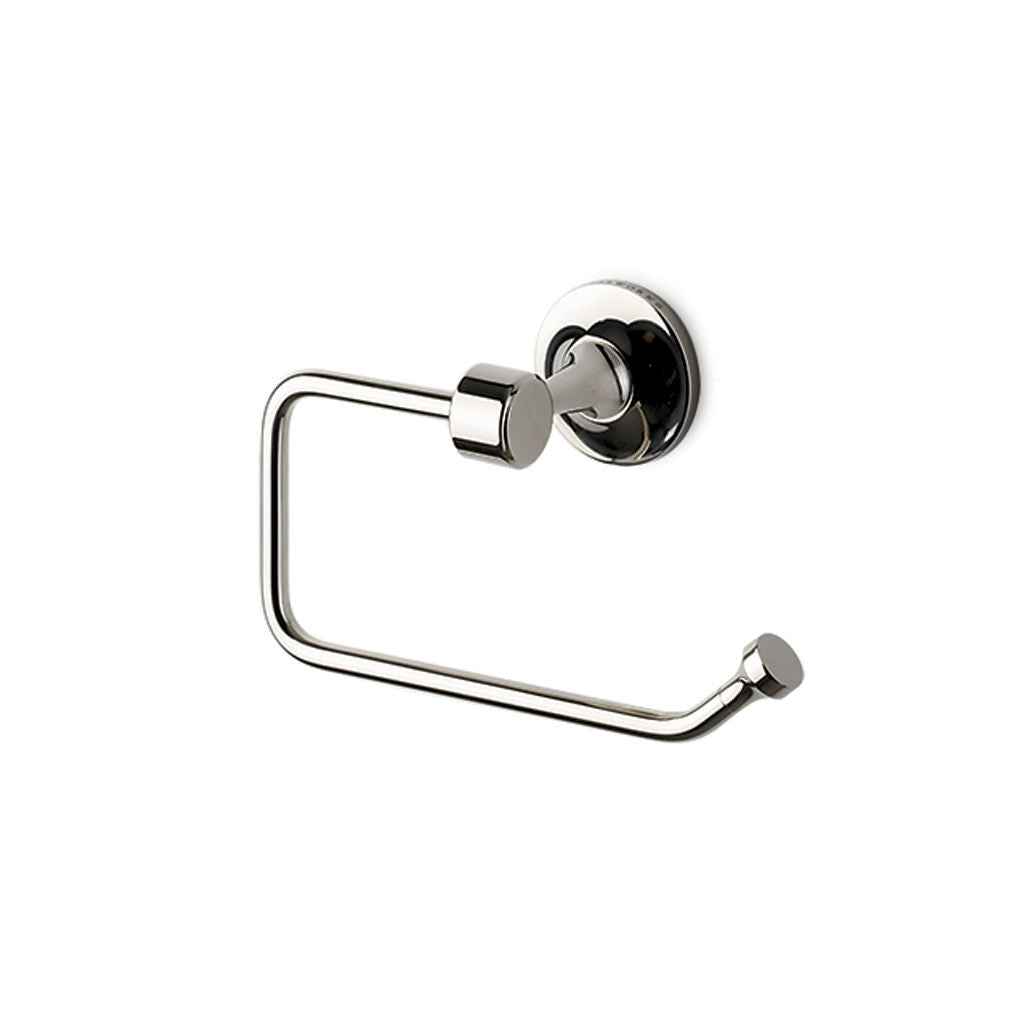 Nickel-Plated Toilet Paper Holder - Waterworks Easton Bathroom Tissue Roll Stand - Modern & Durable for Home, Office, or Guest Bathroom Decor