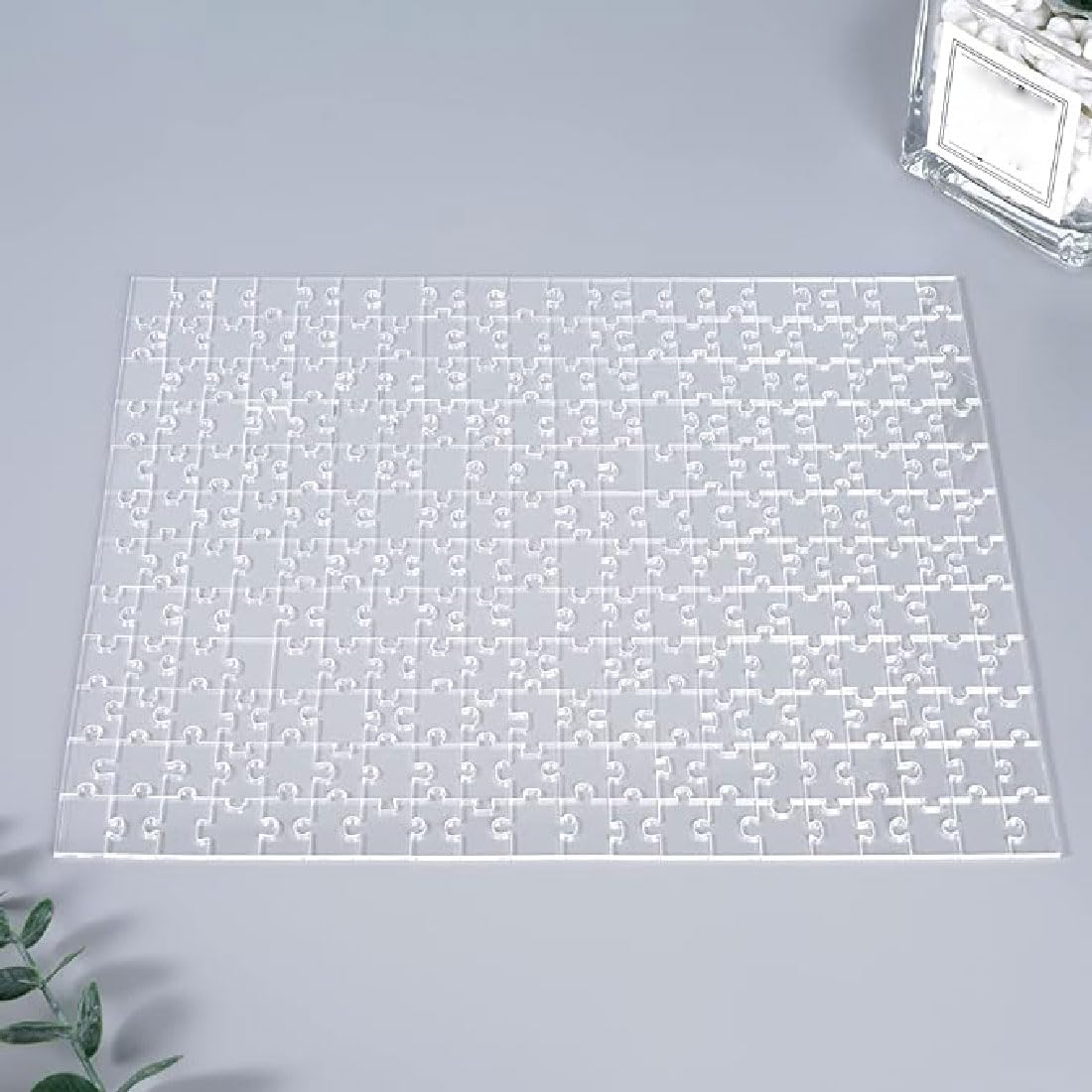 500Pcs Clear Impossible Jigsaw Puzzle - Transparent Acrylic Challenging Brain Teaser for Adults & Kids - Stress Relief & Family Fun Game for Parties, Classroom Activities and Relaxation Time