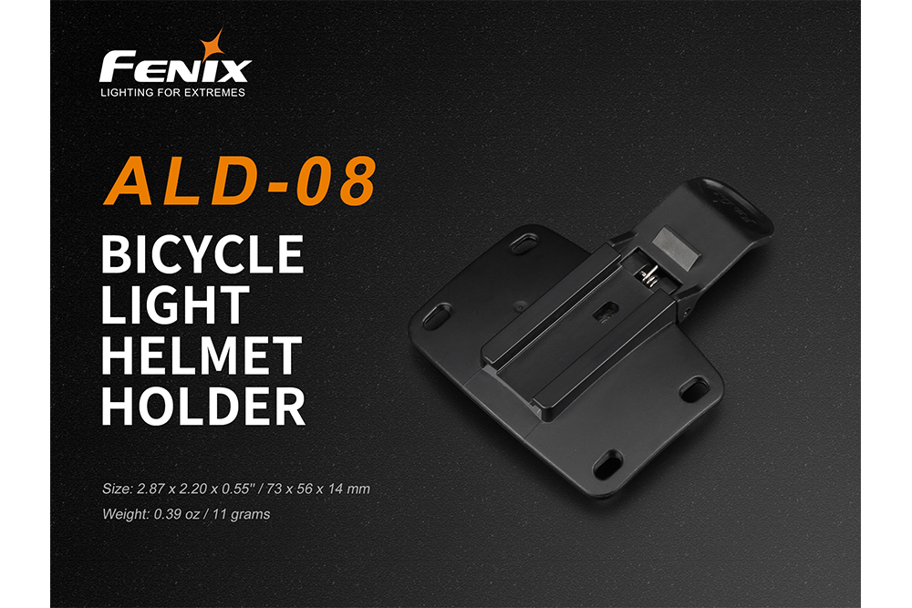 Fenix ALD 08 Bike Light Helmet Mount - Secure & Adjustable Bicycle Headlight Holder for Cycling, Night Riding & Outdoor Adventures