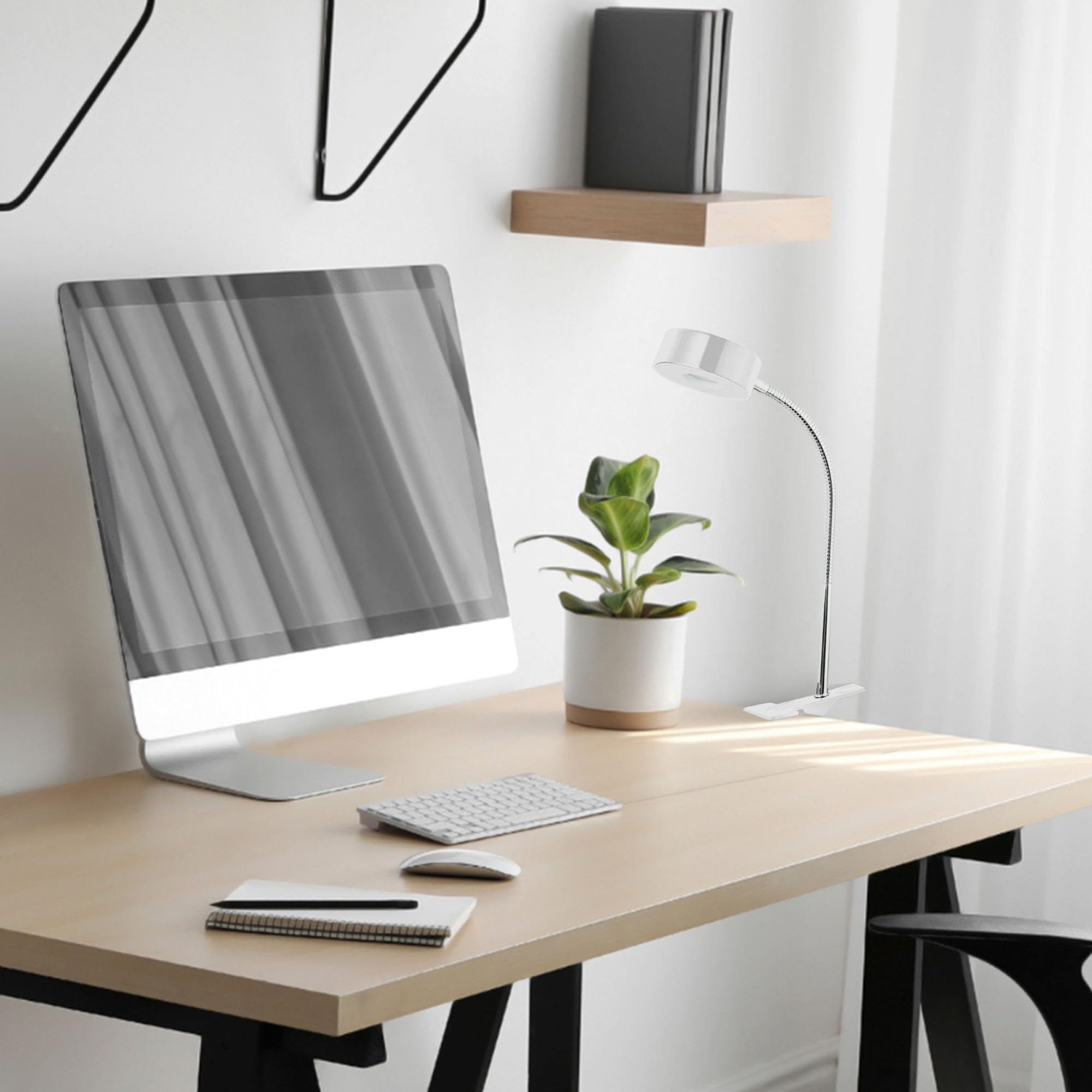 Globe Electric 12650 Adjustable LED Clip Desk Lamp - 5.24