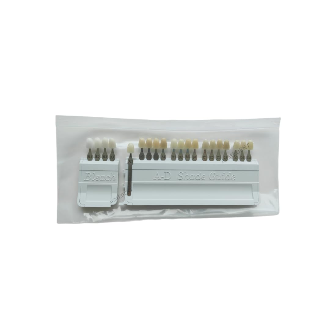Ivoclar Style Dental Shade Guide - 16 Colors Porcelain Teeth Whitening Kit (4Pcs, A-D Shades) for Professional Teeth Whitening & Cosmetic Dentistry