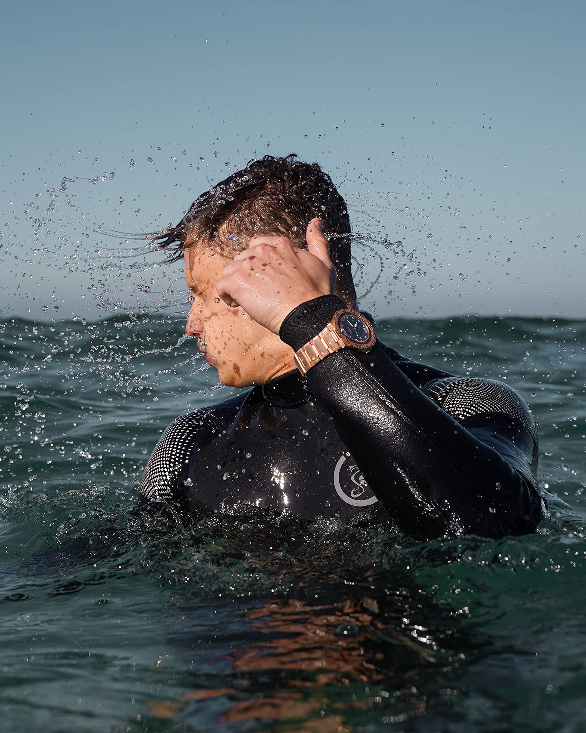 NOVE Trident Automatic Swiss Made Ultra Slim Dive Watch for Men & Women - 13.05mm Thin, 200m Water Resistant, Date Calendar, Automatic Movement, Three Lever Stoppers, Stainless Steel Band, 46mm Case - Perfect for Scuba Diving, Swimming & Everyday Luxury Wear